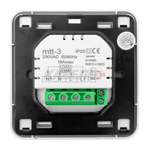 Термостат для теплых полов механический белый 16 A 230В EKF