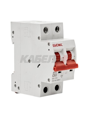 Автоматический выключатель YON max типа MD63S, 4,5кА, 2 полюса, хар-ка C, 63А DKC
