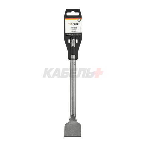 Зубило плоское 14х40х250мм SDS PLUS, отогнутое для снятия плитки KRANZ