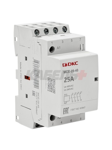 Контактор модульный YON max типа MCE, 4P, 25A, 240В, 4НО DKC