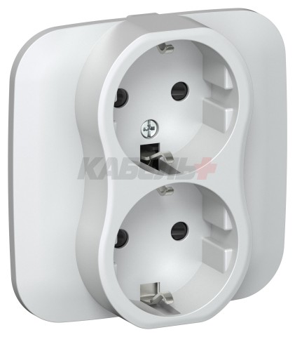 FLITE Розетка 2-местная с заземлением с защитными шторками безвинтовое крепление 16А РСш12-1-А-ФлЖ жемчуг IEK