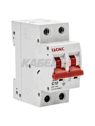 Автоматический выключатель YON max типа MD63S, 4,5кА, 2 полюса, хар-ка C, 10А DKC