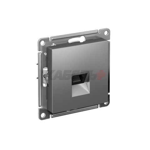 ATLASDESIGN РОЗЕТКА компьютерная RJ45 кат. 5e, механизм, СТАЛЬ