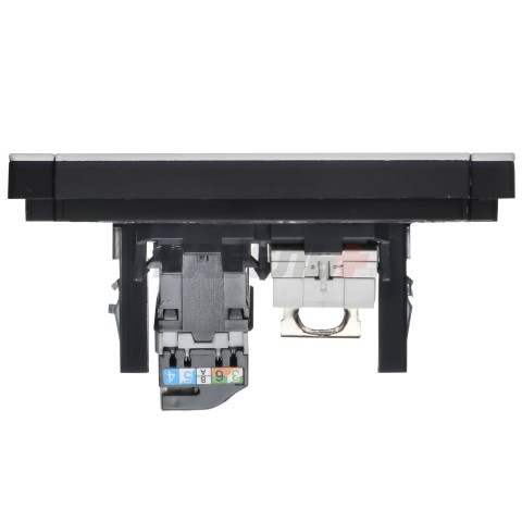 FORTE&PIANO Розетка двойная RJ11+RJ45 кат.5E FP235M металл белый IEK