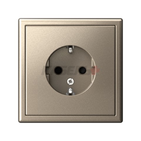 ARTGALLERY РОЗЕТКА с заземлением со шторками, 16А, механизм, ШАМПАНЬ