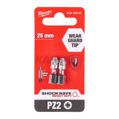 Бита Shockwave PZ2 25 мм (2 шт), MILWAUKEE