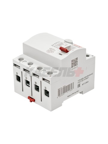 Устройство защитного отключения УЗО ВДТ YON MAX MDL100, 4P, 30mA, 63A, тип АC DKC