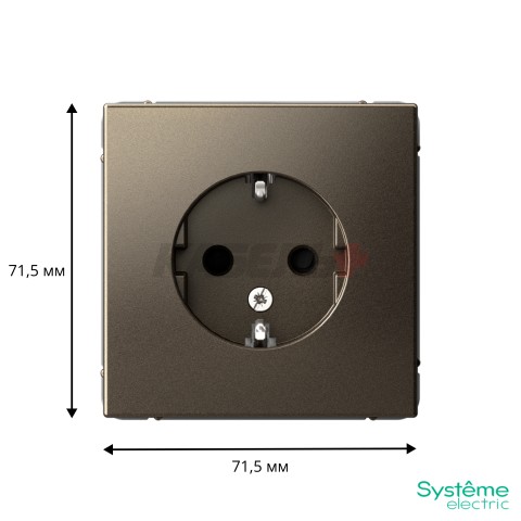 ARTGALLERY РОЗЕТКА с заземлением со шторками, 16А, механизм, МОККО