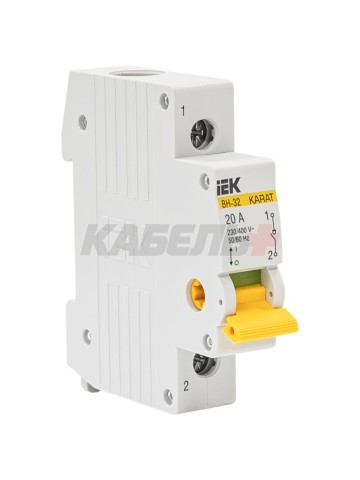 KARAT Выключатель нагрузки (мини-рубильник) ВН-32 1P 20А IEK