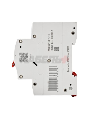 Автоматический выключатель YON max типа MD63N, 6кА, 3 полюса, хар-ка C, 16А DKC