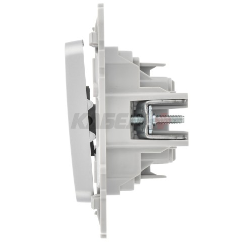 FLITE Выключатель 2-клавишный 10А ВС12-1-0-ФлА алюминий IEK