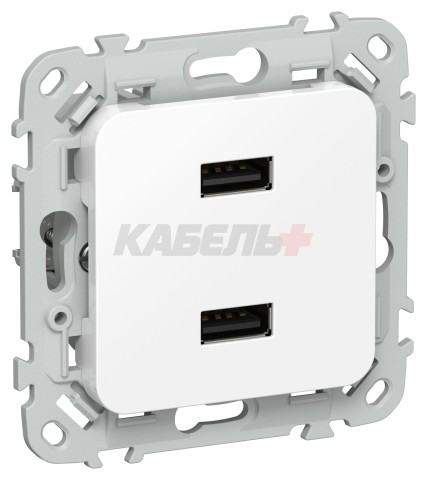 FLITE Розетка USB A+A 3,1А РЮ-2-ФлБ белый IEK