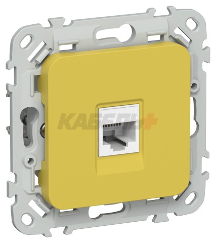 FLITE Розетка компьютерная RJ45 категория 5Е UTP РК5е-1-0-ФлЖК желтый карри IEK