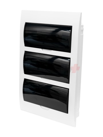 Корпус пластиковый ЩРВ-П-36 черн. прозр. дверь IP41 GENERICA
