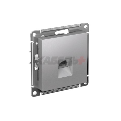 ATLASDESIGN РОЗЕТКА компьютерная RJ45 кат. 5e, механизм, АЛЮМИНИЙ