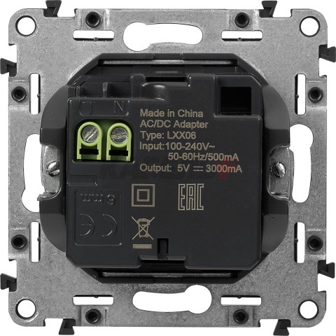 Valena Life - Зарядное устройство 2xUSB Type C+C, 3000мА, алюминий (инд. упаковка)