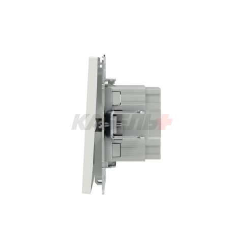 Переключатель двухклавишный, KANT, белый песок DKC