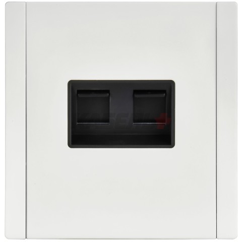 FORTE&PIANO Розетка двойная RJ11+RJ45 кат.5E FP235M металл белый IEK