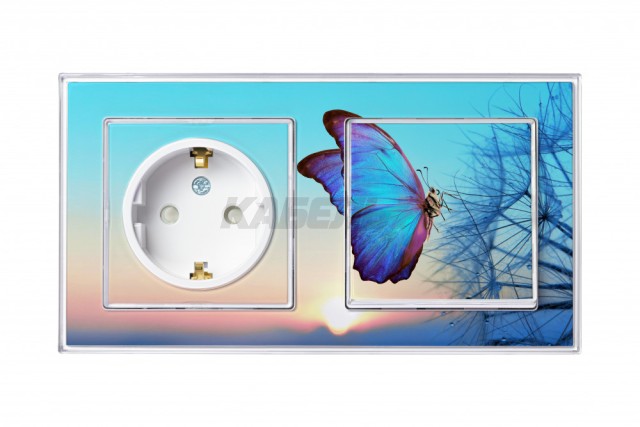 ATLASDESIGN ART РОЗЕТКА с заземлением со шторками, 16А, механизм, БЕЛЫЙ