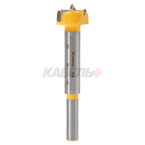 Сверло Форстнера по дереву, 22мм, цилиндрический хвостовик KRANZ