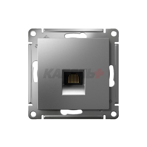 ATLASDESIGN РОЗЕТКА компьютерная RJ45 кат. 5e, механизм, СТАЛЬ