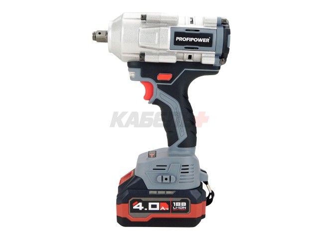 Аккумуляторный бесщеточный НАБОР 2в1 ProfiSet-2С18 (Li-ion-2шт, 4Ач, Адаптер HEX, набор головок, З/У, кейс, E0186, E0087)