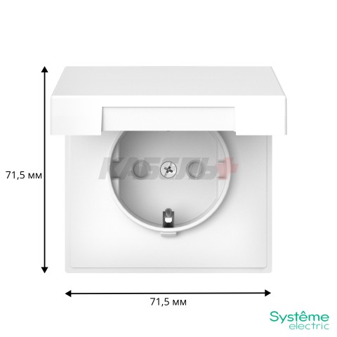 ARTGALLERY РОЗЕТКА с заземл. со шторк. с крышк., 16А, IP20, механизм, быстрозажим. клем., БЕЛЫЙ