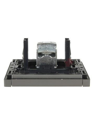 FORTE&PIANO Розетка TV проходная FP529 сталь IEK