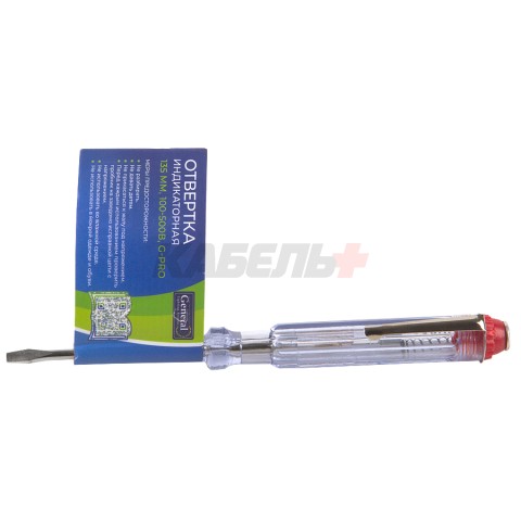 Отвертка индикаторная 135 мм, 100-500В, G-Pro, General