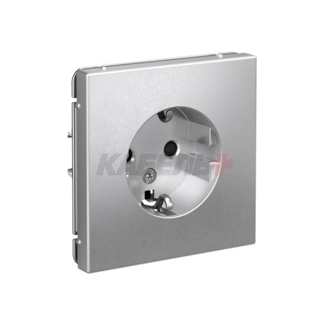 ARTGALLERY РОЗЕТКА с заземлением со шторками, 16А, механизм, АЛЮМИНИЙ