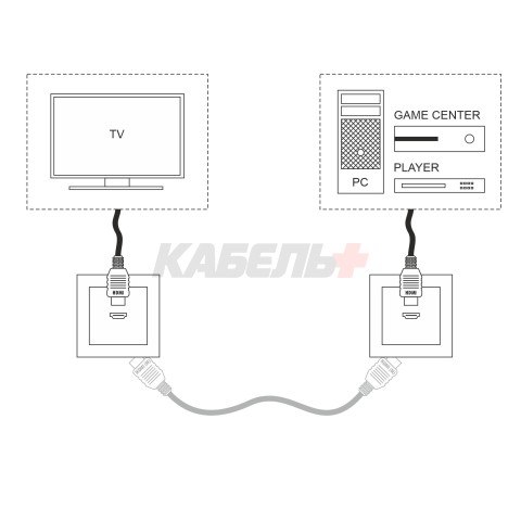 W1186003/ Розетка HDMI (слоновая кость)