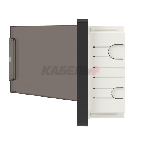 Щиток 12 мод встраиваемый FRAME, черный, с тонированной дверцей, с 2шинами PEN на 6 и 8 отв. DKC