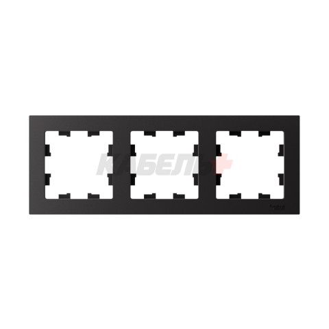 ATLASDESIGN 3-постовая РАМКА, универсальная, КАРБОН