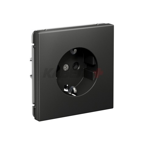 ARTGALLERY РОЗЕТКА с заземлением, 16А, механизм, быстрозажим. клем., БАЗАЛЬТ