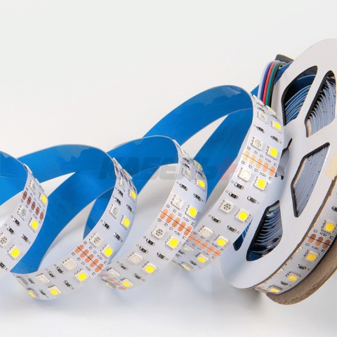Лента светодиодная GLS-5050-120-28.8-12-IP20-RGB+4 двухрядная