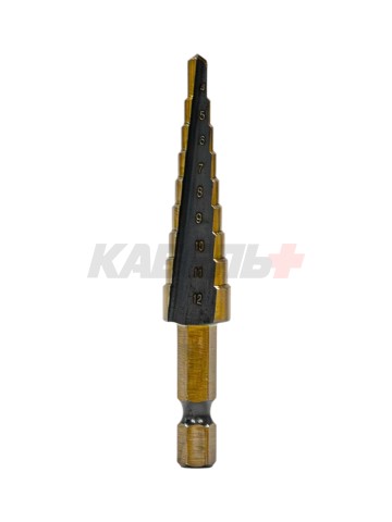 Ступенчатое сверло ST-4-12/1 HSS (9 ступ.)