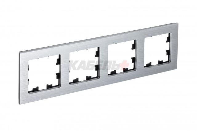 ATLASDESIGN NATURE 4-постовая РАМКА, МЕТАЛЛ СЕРЕБРО