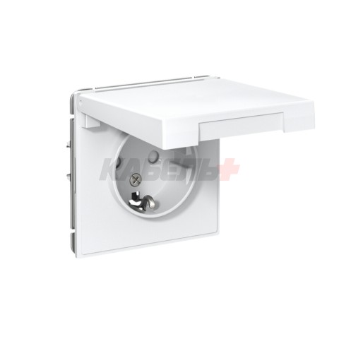 ARTGALLERY РОЗЕТКА с заземл. со шторк. с крышкой, 16А, IP20, механизм, ЛОТОС