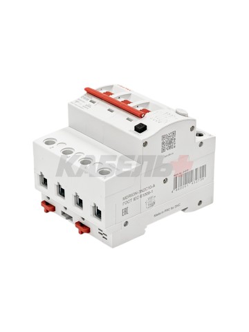 Дифавтомат YON max типа MDR, 3P+N, 30mA, 10A, хар-ка C, 6kA, тип A DKC