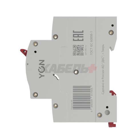 Модульный автоматический выключатель YON MB63, 2P, характеристика D, 40A, 6kA DKC