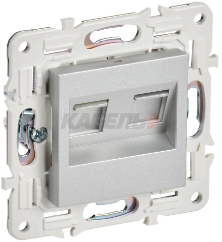 SKANDY Розетка компьютерная двойная RJ45 кат.6 SK-K04S серебряный IEK