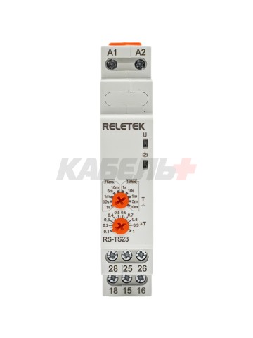 Реле времени RS-TS23, 2x1CO, 8A(250VAC), 24_240VAC/DC, 100ms_10min, пуск Y-Δ (звезда-треугольник), 1M