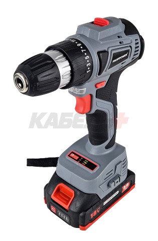 Аккумуляторный бесщеточный шуруповерт E0146 PROFIPOWER MKBL-18BT (18В,Li-ion-2шт, 2.0Ач, 0,8-10мм,40нм,магнитная бита, З/У, в кейсе)