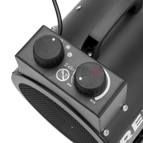 Пушка тепловая электрическая, круглая, регулировка угла наклона, ТЭН, 2кВт REXANT