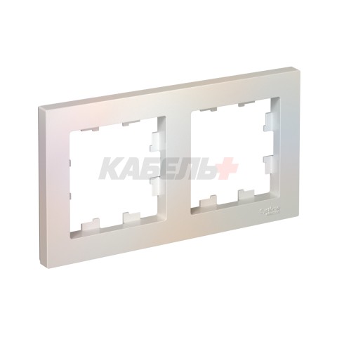 ATLASDESIGN 2-постовая РАМКА, универсальная, ЖЕМЧУГ