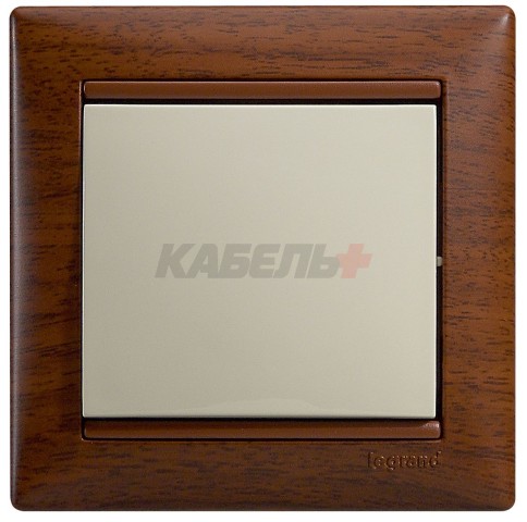 VALENA Выключатель 1-клавишный проходной схема 6 10А безвинтовое крепление слоновая кость