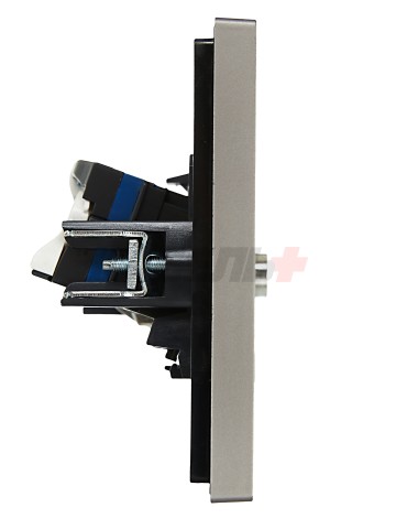 FORTE&PIANO Розетка двойная TV+RJ45 кат.6 FP537 сталь IEK