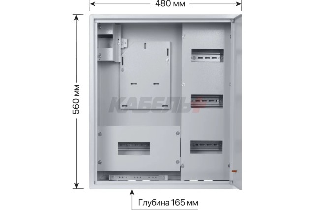 Корпус металлический ЩУРН-3/24 (560х480х165) 1 дверный TDM