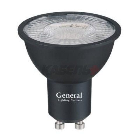 Лампа Светодиодная General GLDEN-MR16-DIF-15-230-GU10-2700 Диффузор 30 градусов Черный корпус 1/10/100
