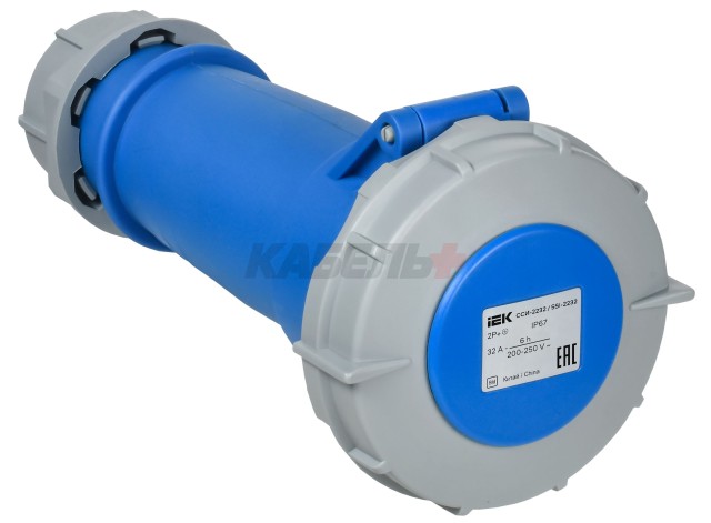 Розетка переносная ССИ-223 2P+PE 32А 200-250В IP44 IEK